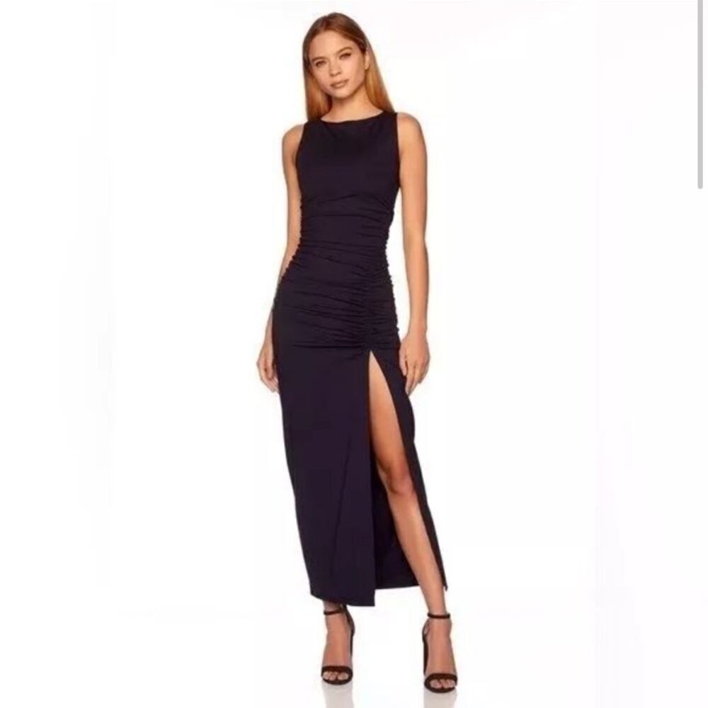 NWT Susana Monaco Sleeveless Shirred Side Dress Midnight size XS